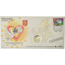 Finland, 2 Euro, 2008, Enveloppe philatélique numismatique, MS(63), Bi-Metallic