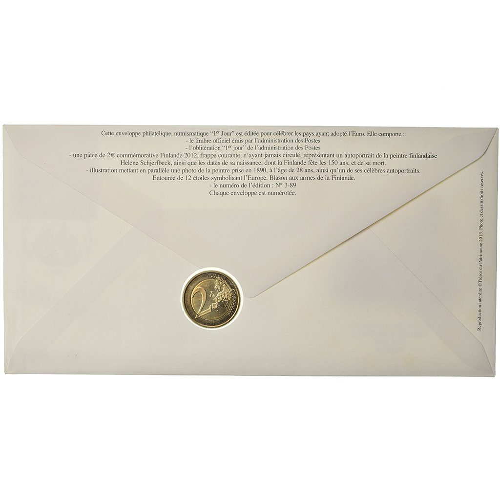Finland, 2 Euro, 2012, Enveloppe philatélique numismatique, MS(63), Bi-Metallic