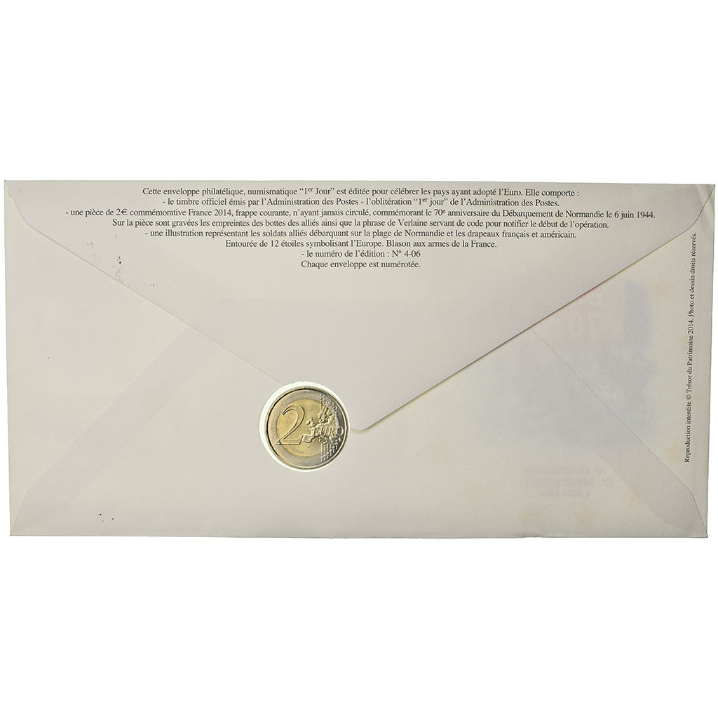 Francia, 2 Euro, 2014, Enveloppe philatélique numismatique, SPL, Bi-metallico