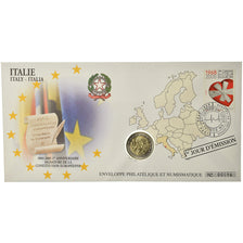 Italy, 2 Euro, 2005, Enveloppe philatélique numismatique, MS(63), Bi-Metallic
