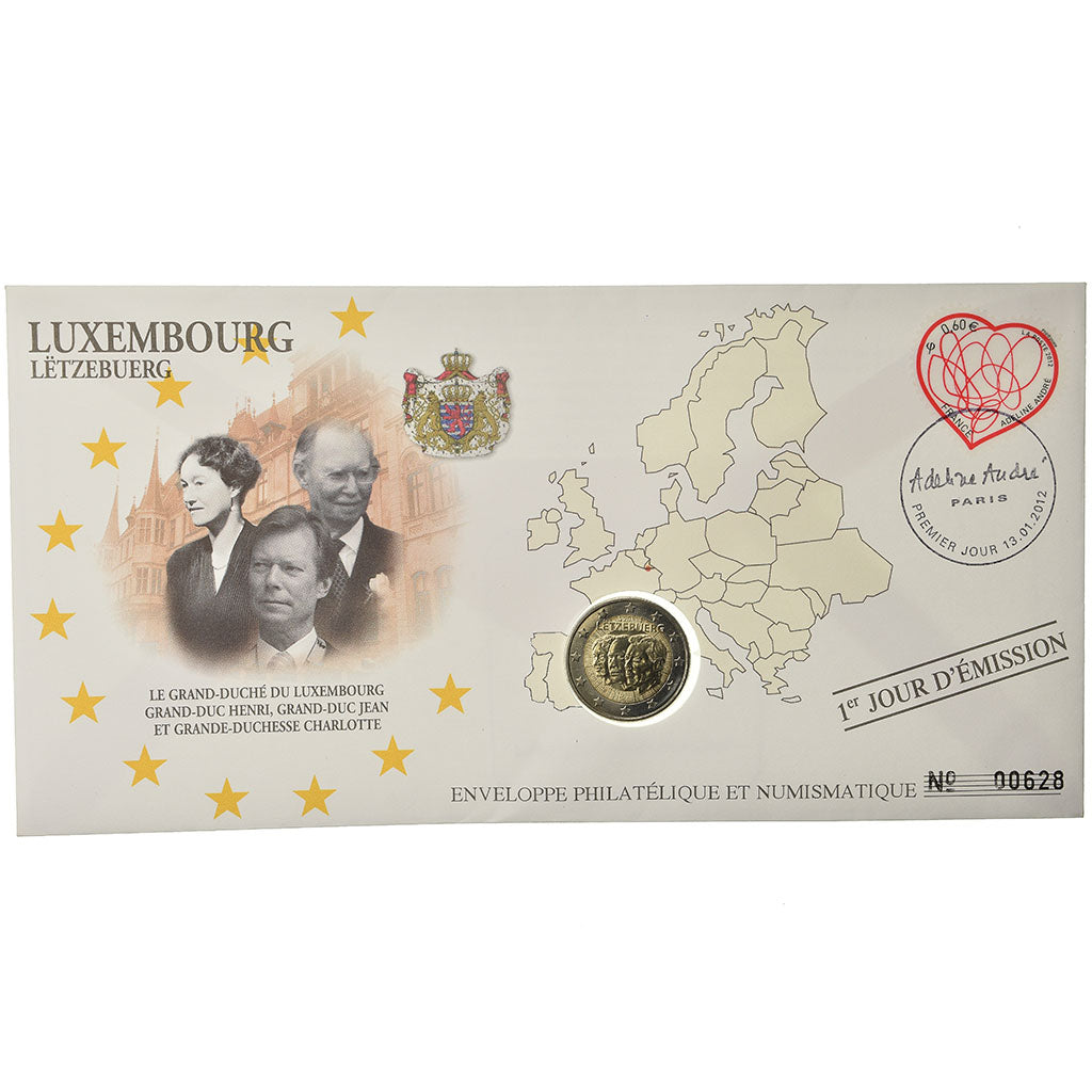 Lussemburgo, 2 Euro, 2011, Enveloppe philatélique numismatique, SPL