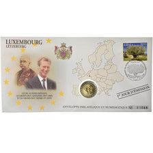 Luxemburg, 2 Euro, 2005, Enveloppe philatélique numismatique, UNZ, Bi-Metallic