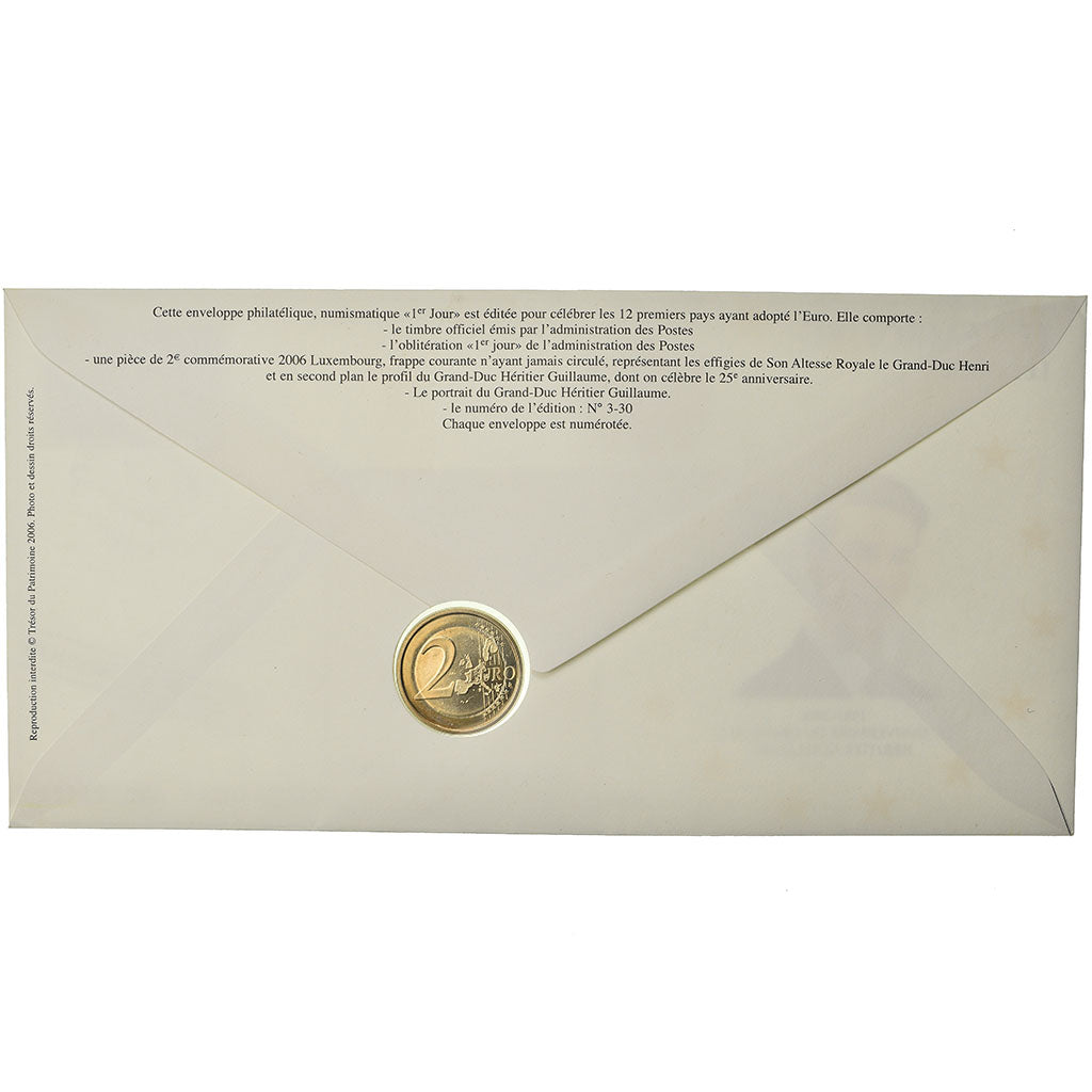 Luxembourg, 2 Euro, 2006, Enveloppe philatélique numismatique, MS(63)