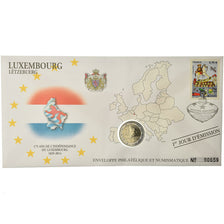 Luxemburg, 2 Euro, 2014, Enveloppe philatélique numismatique, UNZ, Bi-Metallic