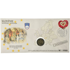 Slovenia, 2 Euro, 2013, Enveloppe philatélique numismatique, MS(63)