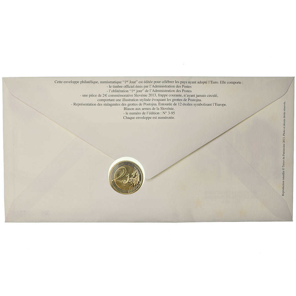 Slovenia, 2 Euro, 2013, Enveloppe philatélique numismatique, MS(63)