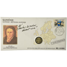 Slovenia, 2 Euro, 2007, Enveloppe philatélique numismatique, MS(63)