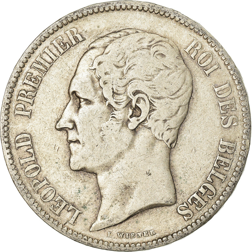 Coin, Belgium, Leopold I, 5 Francs, 5 Frank, 1852, Brussels, VF(30-35), Silver