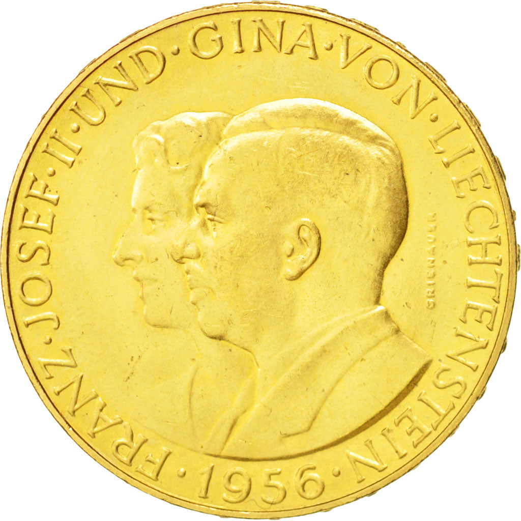 Monnaie, Liechtenstein, Prince Franz Josef II, 50 Franken, 1956, SPL, Or, KM:16
