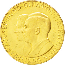 Moneda, Liechtenstein, Prince Franz Josef II, 50 Franken, 1956, SC, Oro, KM:16