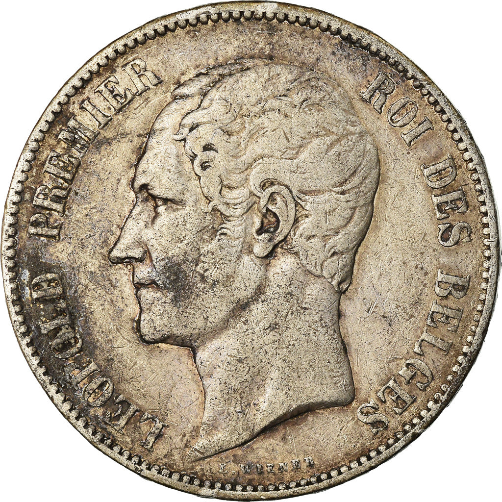 Coin, Belgium, Leopold I, 5 Francs, 5 Frank, 1865, VF(20-25), Silver, KM:17