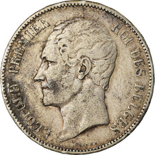 Coin, Belgium, Leopold I, 5 Francs, 5 Frank, 1865, VF(20-25), Silver, KM:17