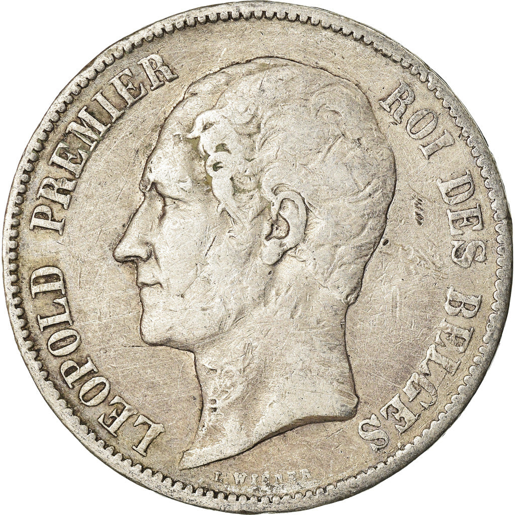 Coin, Belgium, Leopold I, 5 Francs, 5 Frank, 1865, VF(20-25), Silver, KM:17