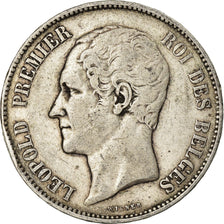 Coin, Belgium, Leopold I, 5 Francs, 5 Frank, 1865, VF(30-35), Silver, KM:17