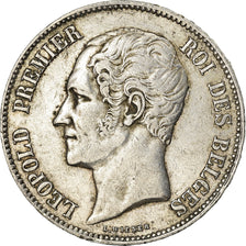 Coin, Belgium, Leopold I, 5 Francs, 5 Frank, 1865, EF(40-45), Silver, KM:17