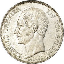 Moneta, Belgia, Leopold I, 5 Francs, 5 Frank, 1849, AU(55-58), Srebro, KM:17