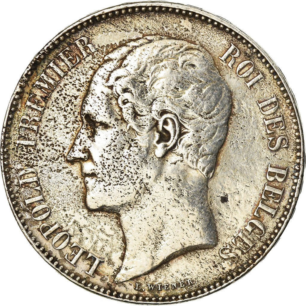 Coin, Belgium, Leopold I, 5 Francs, 5 Frank, 1851, VF(20-25), Silver, KM:17