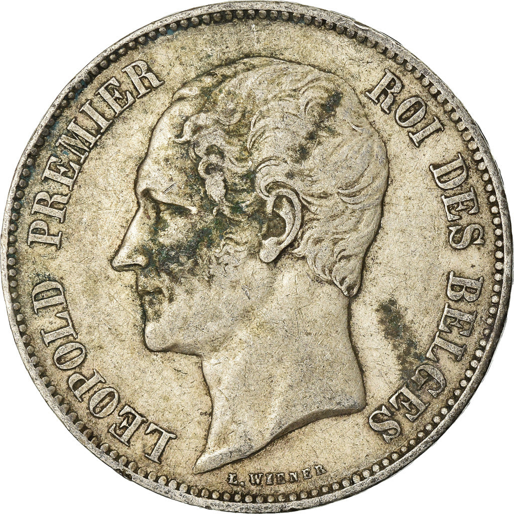 Coin, Belgium, Leopold I, 5 Francs, 5 Frank, 1851, VF(20-25), Silver, KM:17