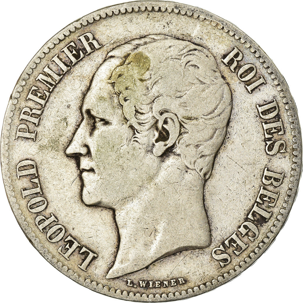 Monnaie, Belgique, Leopold I, 5 Francs, 5 Frank, 1851, TB, Argent, KM:17