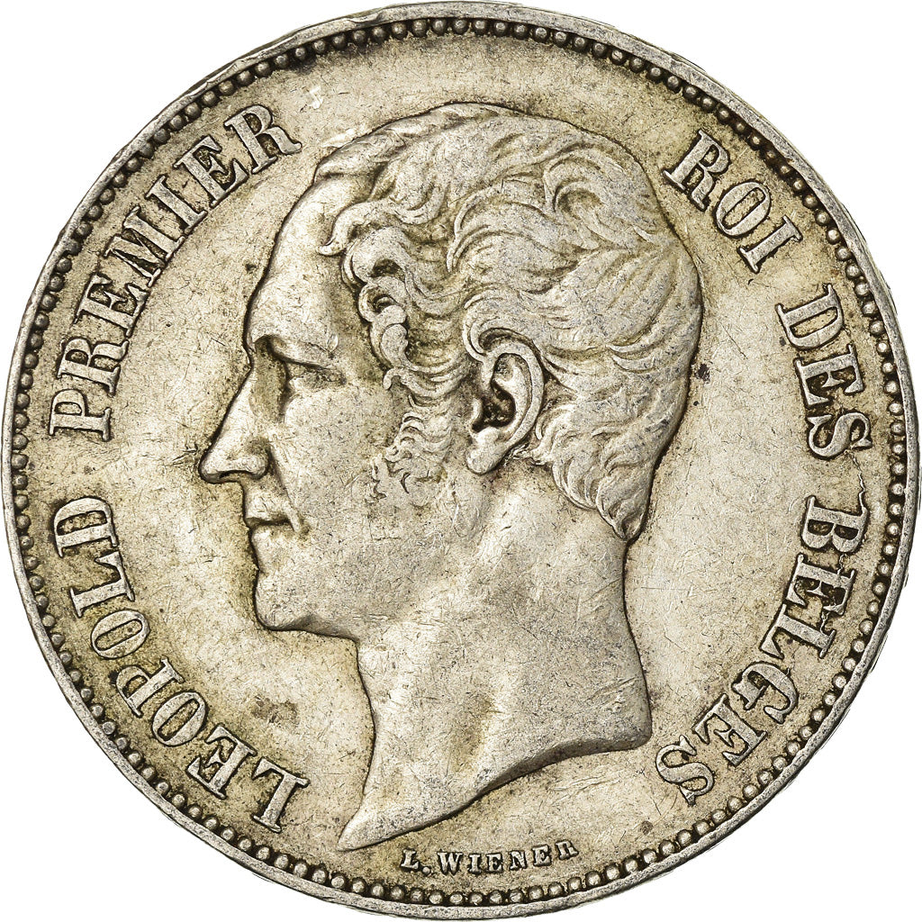 Coin, Belgium, Leopold I, 5 Francs, 5 Frank, 1851, VF(30-35), Silver, KM:17