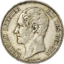 Moneta, Belgio, Leopold I, 5 Francs, 5 Frank, 1851, MB+, Argento, KM:17