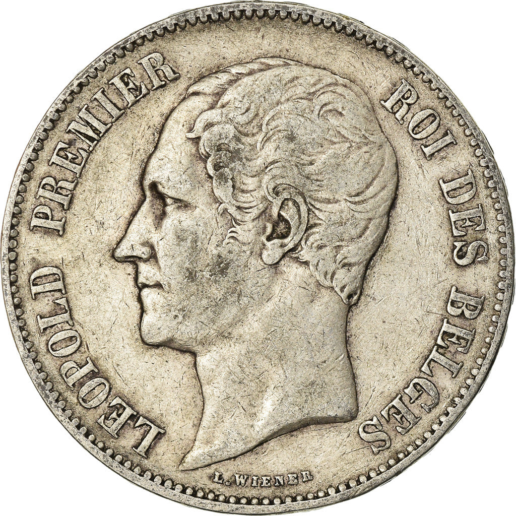 Coin, Belgium, Leopold I, 5 Francs, 5 Frank, 1851, VF(30-35), Silver, KM:17