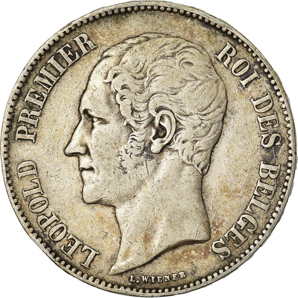 Monnaie, Belgique, Leopold I, 5 Francs, 5 Frank, 1851, TB+, Argent, KM:17