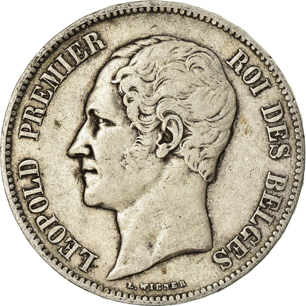 Monnaie, Belgique, Leopold I, 5 Francs, 5 Frank, 1851, TB+, Argent, KM:17