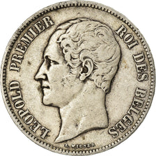Monnaie, Belgique, Leopold I, 5 Francs, 5 Frank, 1851, TB+, Argent, KM:17