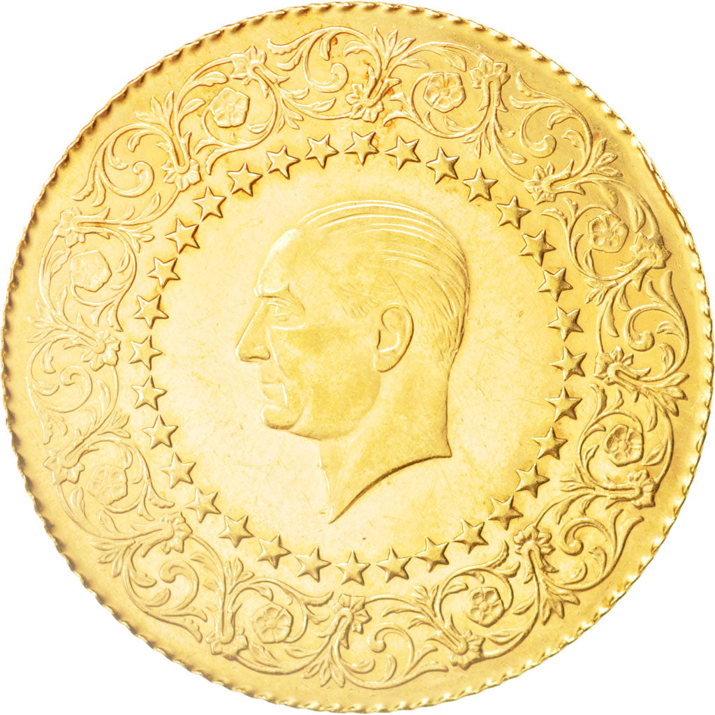 Turquía, 250 Kurush, 1962, Oro, KM:873