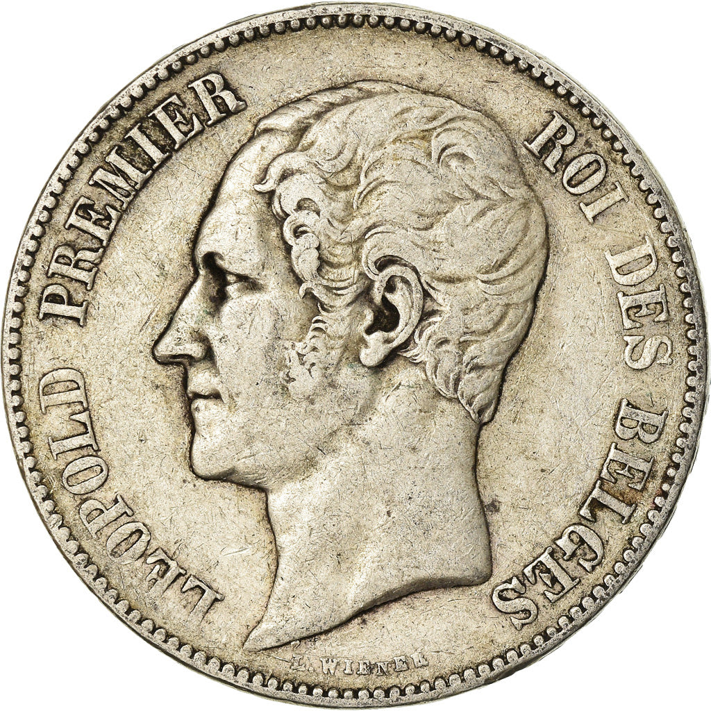 Coin, Belgium, Leopold I, 5 Francs, 5 Frank, 1851, VF(30-35), Silver, KM:17