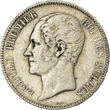 Coin, Belgium, Leopold I, 5 Francs, 5 Frank, 1851, VF(30-35), Silver, KM:17