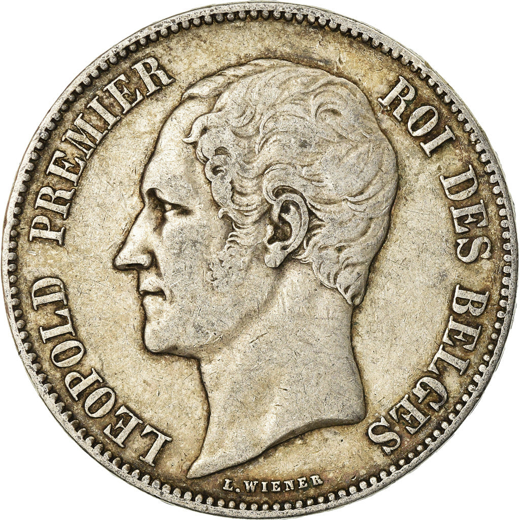 Coin, Belgium, Leopold I, 5 Francs, 5 Frank, 1851, EF(40-45), Silver, KM:17