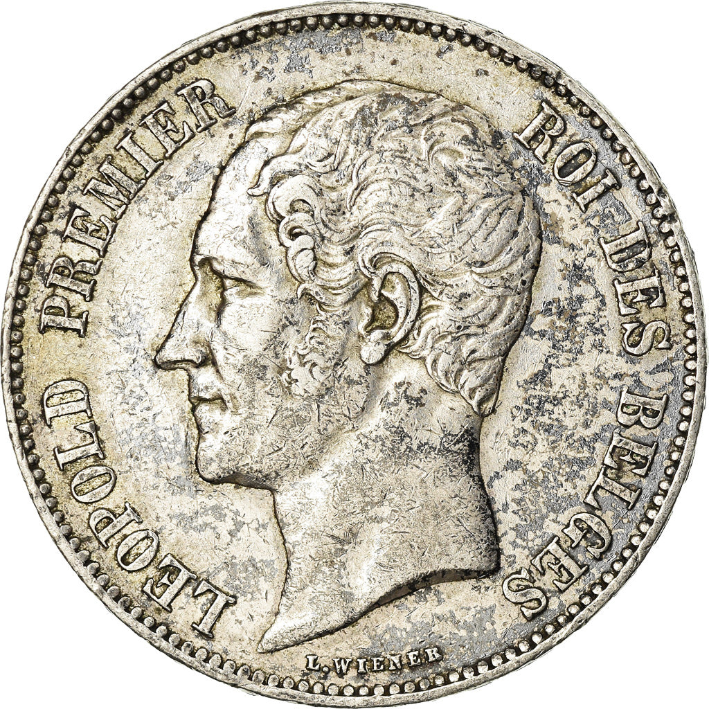 Coin, Belgium, Leopold I, 5 Francs, 5 Frank, 1851, EF(40-45), Silver, KM:17