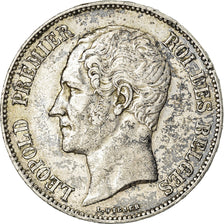 Moeda, Bélgica, Leopold I, 5 Francs, 5 Frank, 1851, EF(40-45), Prata, KM:17