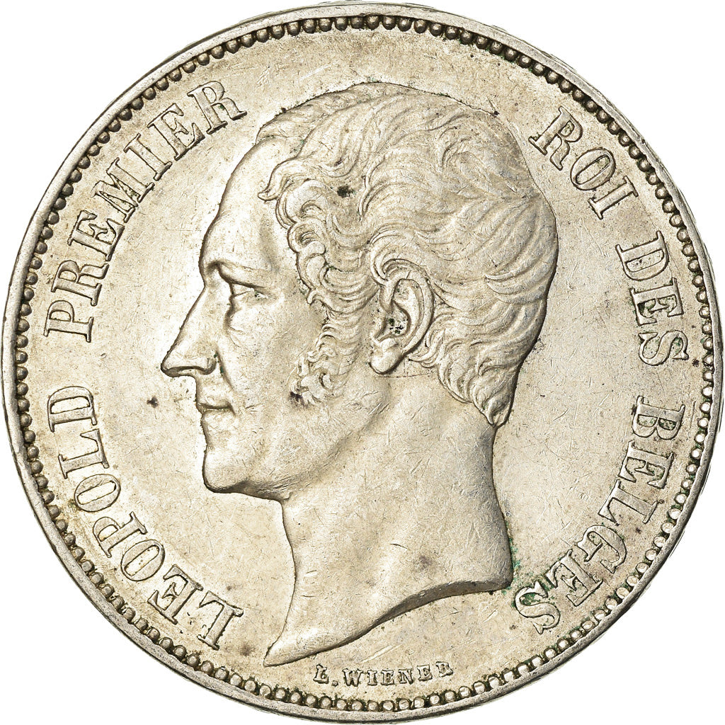 Coin, Belgium, Leopold I, 5 Francs, 5 Frank, 1851, EF(40-45), Silver, KM:17