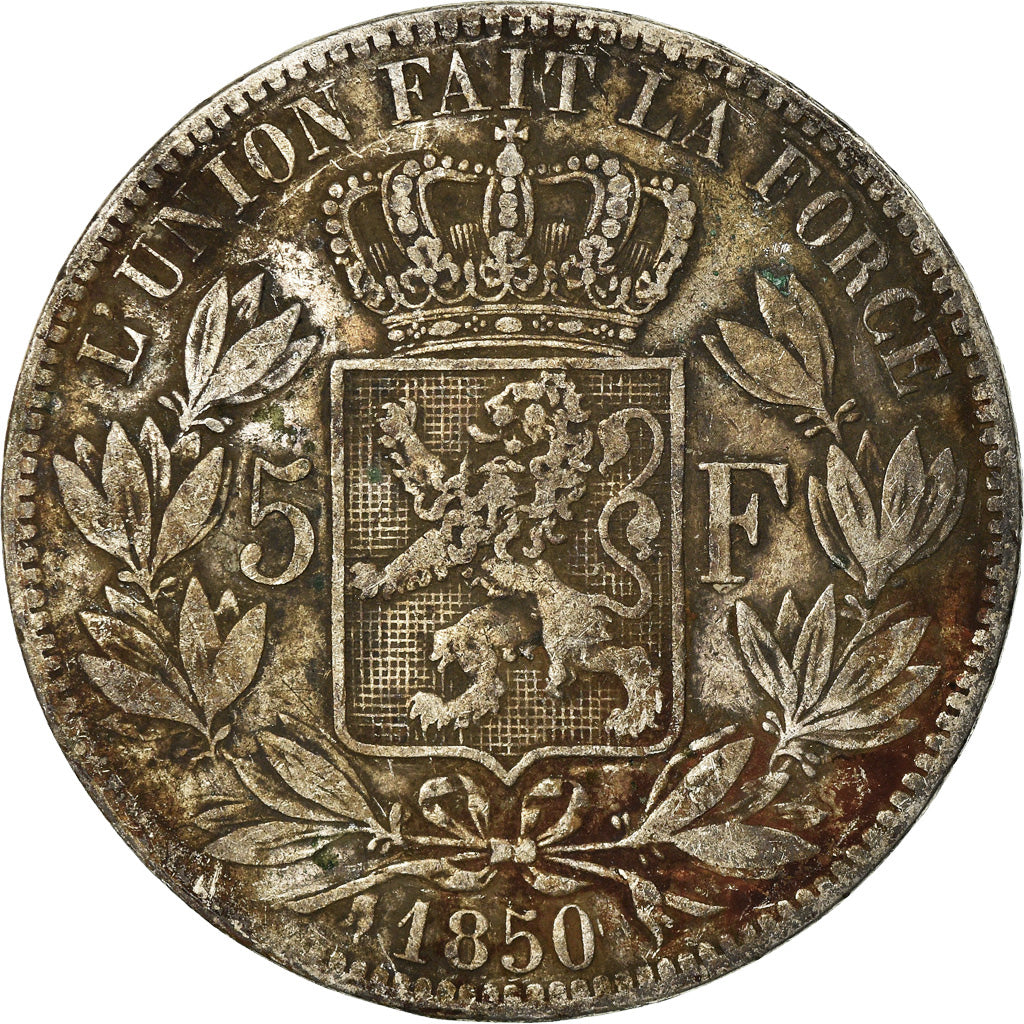 Monnaie, Belgique, Leopold I, 5 Francs, 5 Frank, 1850, TB, Argent, KM:17