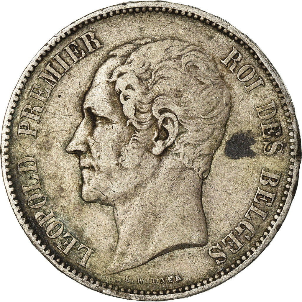 Coin, Belgium, Leopold I, 5 Francs, 5 Frank, 1850, VF(20-25), Silver, KM:17