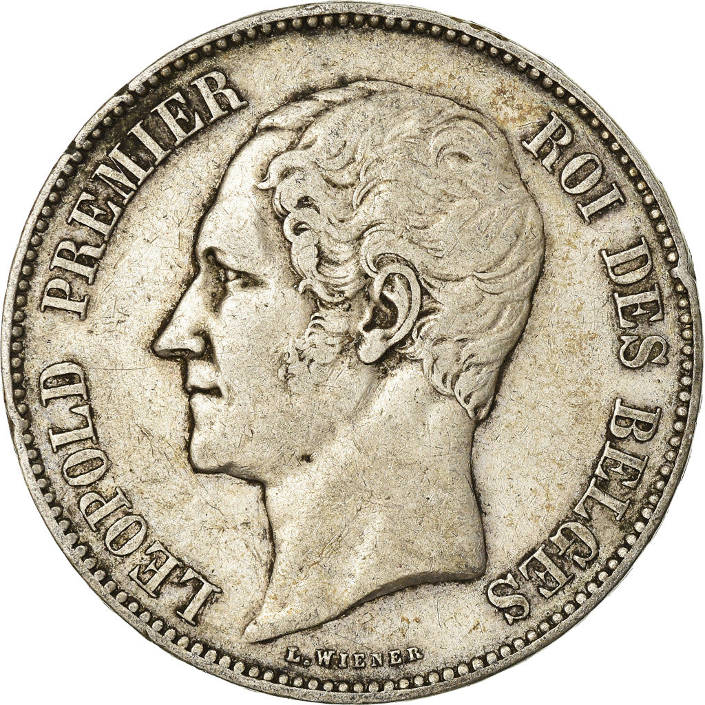 Coin, Belgium, Leopold I, 5 Francs, 5 Frank, 1850, VF(30-35), Silver, KM:17