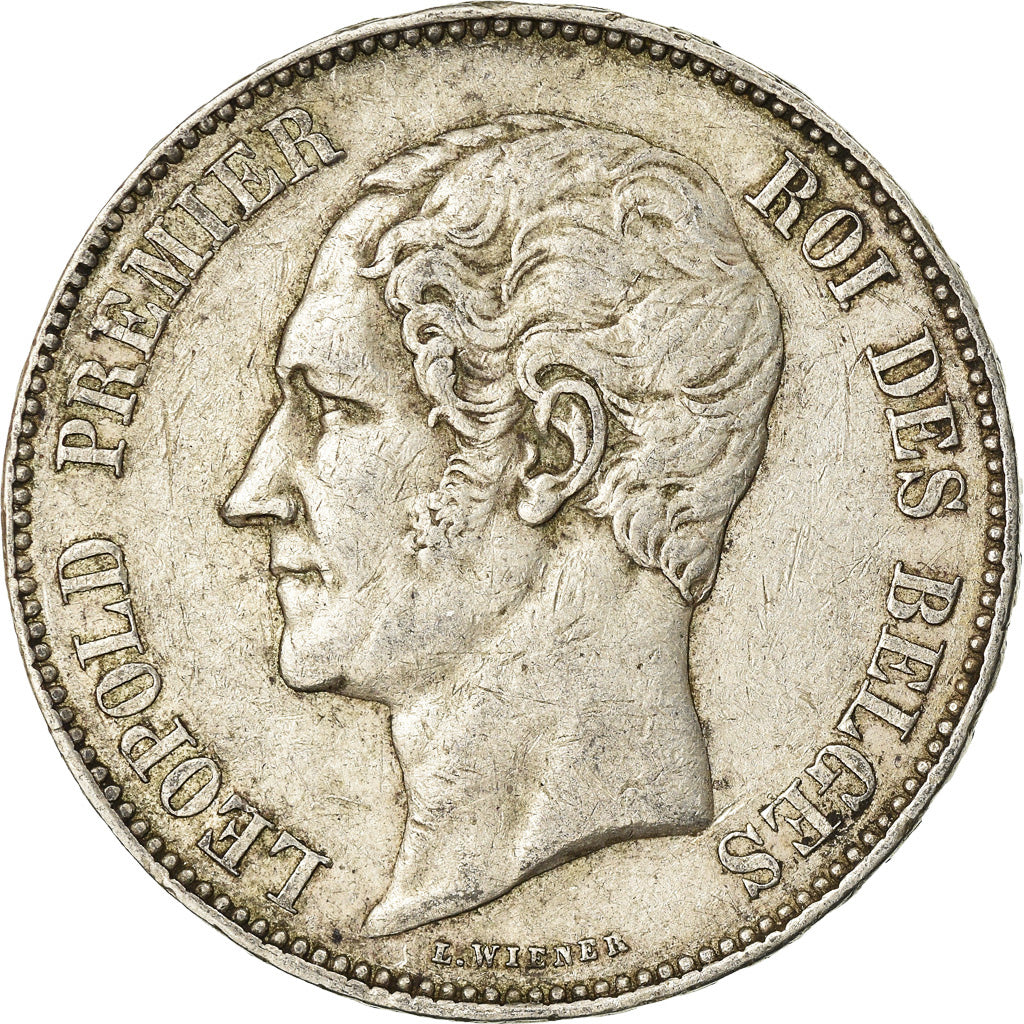 Coin, Belgium, Leopold I, 5 Francs, 5 Frank, 1850, VF(30-35), Silver, KM:17
