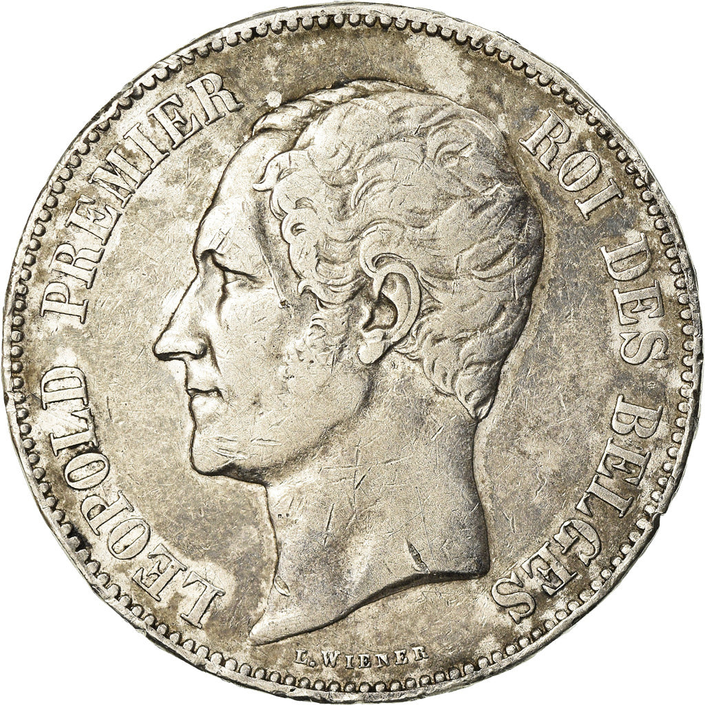 Coin, Belgium, Leopold I, 5 Francs, 5 Frank, 1850, VF(30-35), Silver, KM:17