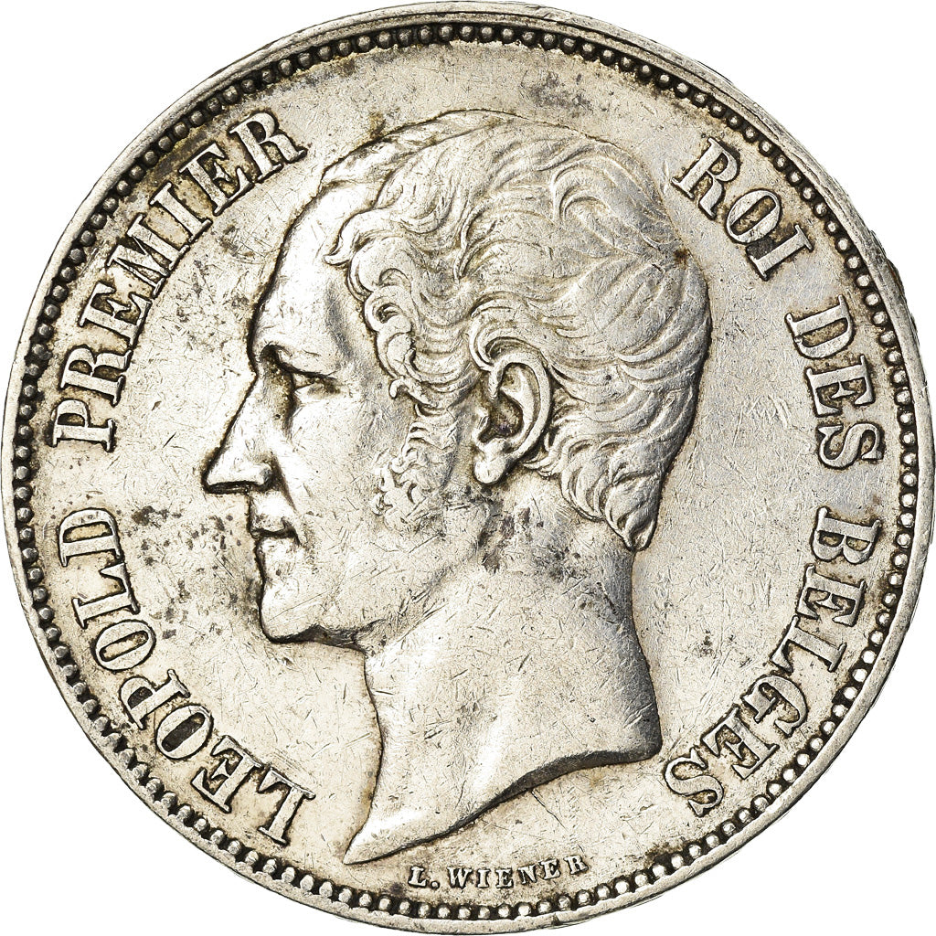 Coin, Belgium, Leopold I, 5 Francs, 5 Frank, 1850, EF(40-45), Silver, KM:17