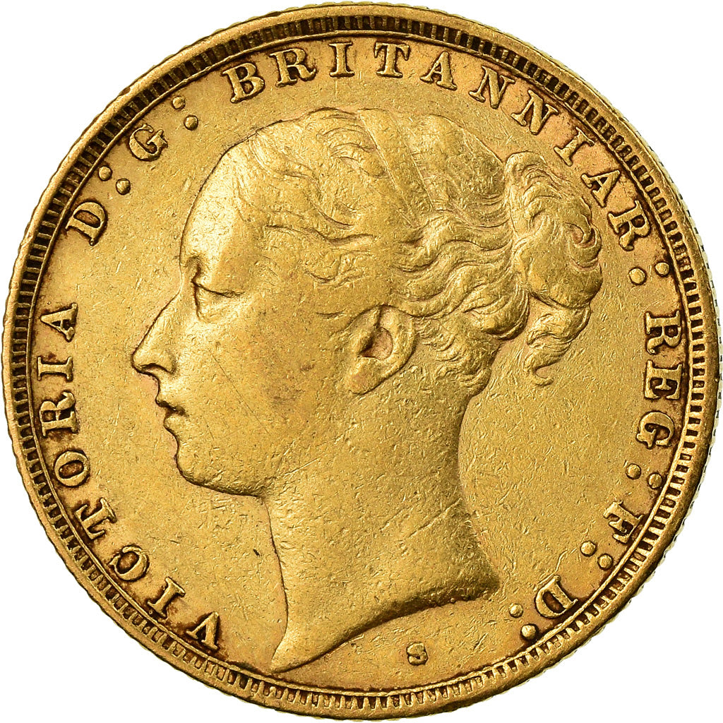 Coin, Australia, Victoria, Sovereign, 1880, Sydney, EF(40-45), Gold, KM:7