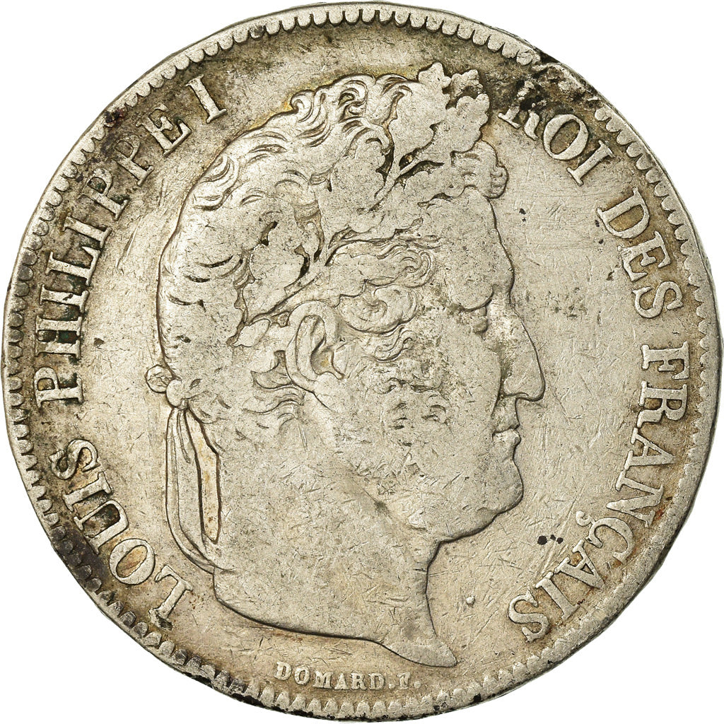 Coin, France, Louis-Philippe, 5 Francs, 1832, Rouen, VF(20-25), Silver