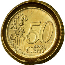 European Union, 50 Euro Cent, Error Capped Die, Fautée, AU(55-58), Brass