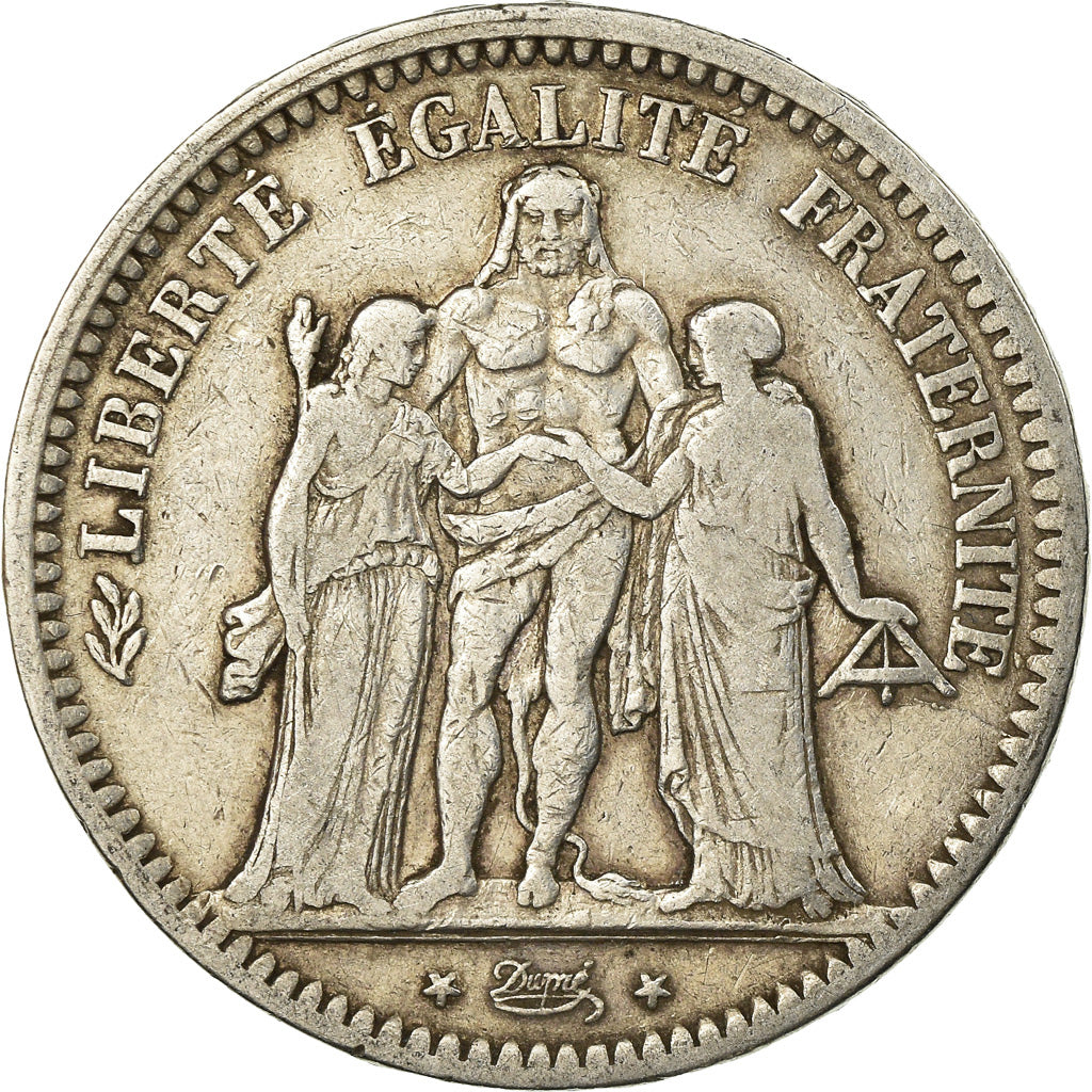 Coin, France, Hercule, 5 Francs, 1848, Strasbourg, VF(30-35), Silver, KM:756.2