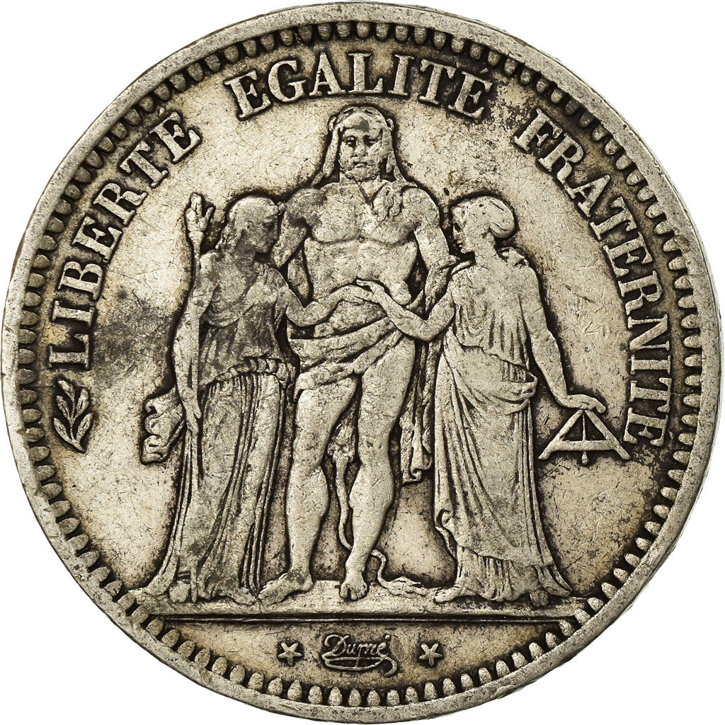 Coin, France, Hercule, 5 Francs, 1848, Strasbourg, VF(30-35), Silver, KM:756.2