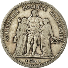 Moeda, França, Hercule, 5 Francs, 1848, Paris, VF(20-25), Prata, KM:756.1