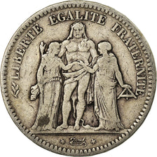 Coin, France, Hercule, 5 Francs, 1849, Strasbourg, VF(20-25), Silver, KM:756.2