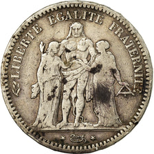 Monnaie, France, Hercule, 5 Francs, 1849, Paris, TB, Argent, Gadoury:683